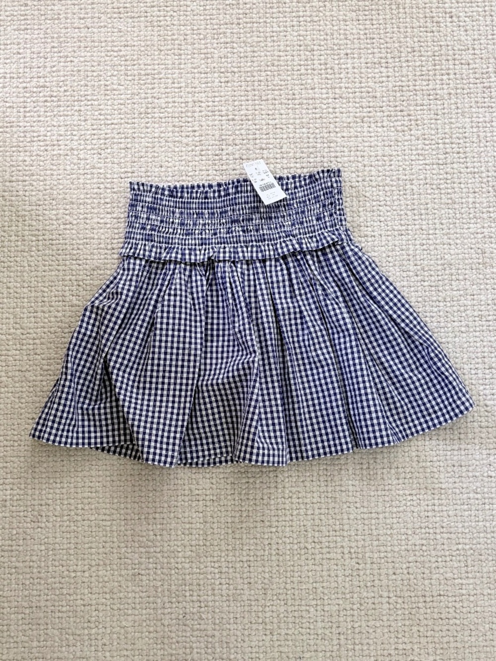 Jcrew Girls Blue/White Gingham Skirt (8) NWT